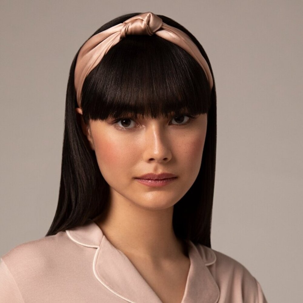 Love & Lore Silk Headband in Rose